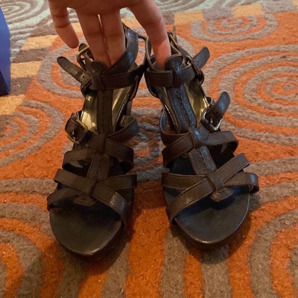 Stuart Weitzman Brown Heeled Sandals